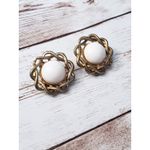 Vintage Clip On Earrings Just Over 7/8" Photo 1