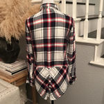 Beach Lunch Lounge Collection Plaid Shirt Long Sleeve Women Size XS Photo 3