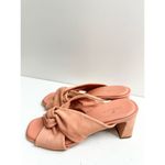 Caslon ‎ Sandals Womens Size 7 Coral Leather Crisscross Open Toe Block Heel Photo 3