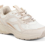 Nicole Miller Hawk Sneaker Cream Beige Lace-up Women's Size 9.5 Photo 0