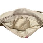 Vintage 80s Gasson Crescent Leather Beige‎ Shoulder Bag Retro Minimalist Casual White Photo 2