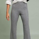 Anthropologie Cartonnier Womens Knit Pants Size S Cropped Flare Office Casual Gray Photo 2