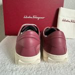 Salvatore Ferragamo $685 NEW Womens Cube Sneakers Pink Red Velvet Luxe size 6 Photo 2