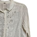 Free People Womens Size Small Ivory The Carter Top Crochet Shirt Blouse Photo 2