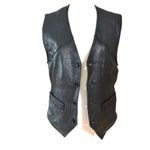 Schillaci leather retro modern glam Y2k Whimsygoth Italian leather vest size M Black Size M Photo 1