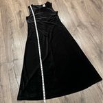 Vintage MOLLY MALLOY Dress 12 Velvet Velour Evening Sheath Maxi Black Whimsigoth Photo 9