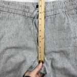J.Crew Sz 12 Striped Linen Cotton Blend Drawstring Pants Cropped Length Women’s Photo 8