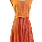 Reiss  Nerissa Dress Apricot Lace Orange Sleeveless Fit & Flare Cocktail 6 NWT Photo 8