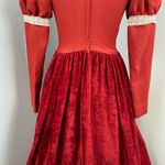 Vintage Victorian Red Velvet Gown Medieval Renaissance Dress XS Photo 5