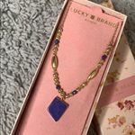 Lucky Brand  Blue Stone‎ Gold Tone Beaded Necklace Photo 6