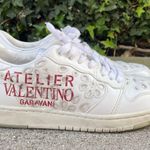 Valentino Garavani Valentino Atelier San Gallo printed broderie anglaise leather sneakers IT 38.5 Photo 9
