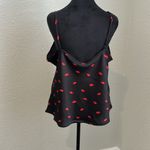 Black and Red lips print Women's Camisole Size XL Photo 3