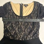Bebe Black Mini Floral Lace Long Sleeve Fit & Flare Dress Womens Size Small Photo 2
