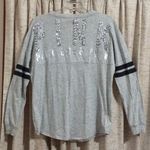 PINK - Victoria's Secret  V-Neck Long Sleeve Bling Tee Photo 3