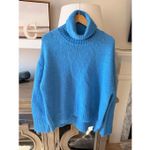 NWOT Samsoe Samsoe Molli Wool & Alpaca Blend Turtleneck Sweater in Lichen Blue S Size M Photo 1