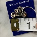 VTG made In Germany Sterling Silver Charm Royal Carriage Coach Movable Wheels Photo 3