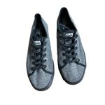 Keds Designer Lace Up Metallic Silver Sweatshirt Sneakers Low Top Shoes Photo 9