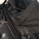 Black Lace Corset Bustier Top with Adjustable Straps and Boning Size XS Photo 2