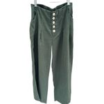 Blue Rain  Army Green size S linen blend wide leg capris Photo 1