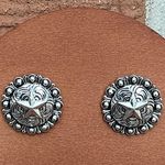 Lone Star Concho Earrings Silver Photo 0