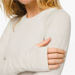 Lululemon Womens Sit in Lotus Sweater in Heathered Light Ivory Size 10 Photo 1
