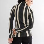 BKE Red by Striped Mock Neck Top Photo 1