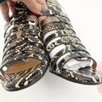 Vionic  Perk Sami Leather Caged Heeled Sandals: Black Boa Snakeskin Photo 4