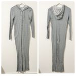 Free People  Lil Bit Lou Floral Flare Long John’s Jumpsuit Blue Size Small S Photo 1