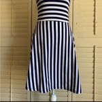 Derek Heart  Chic Striped Navy and White Dress Photo 2