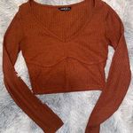 SheIn Long Sleeve Cropped Shirt Photo 1