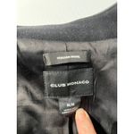 Club Monaco  Italian Wool Leather Trim Collar Sleeve Coat Black M Medium Photo 6