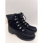 Style & Co Winter Boots Size 9.5 Black Lace Up Block Heel Memory Foam Comfort Photo 1