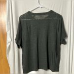 Aerie  Oversized Women's Heathered Black Pocket Tee Size Small Photo 3