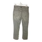 ZARA Jeans 12 Gray Wash High Waist Bootcut Denim Cotton Whiskered Faded Modern Photo 1