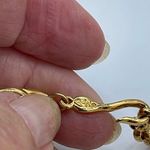 Vintage Napier gold and white chain link necklace. Gold Photo 3