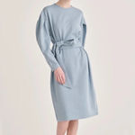 ASOS NWT  Paisie cotton blend light blue sweatshirt jersey Ls dress belted Photo 2