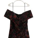 Vintage 80s Junior Dress 11/12 Metallic Floral Velvet Prom Roberta Sexy Romantic Size undefined Photo 1