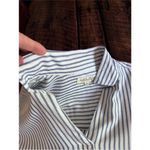 Mod Boutique  Navy and White Striped Button Down Shirt size small Photo 7