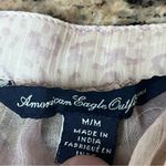 American Eagle Vtg Y2k Women’s Sheer Blouse Peasent Boho Hippie Coastal Hippie M Photo 7