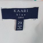 Kaari Blue Peach and Green Peasant Blouse Size 2X Plus Size Peach Floral Blouse Photo 7