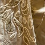 Chico's  Tan Blazer with Ornate Embroidery Photo 4