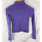 Wilfred  Purple Mock Neck Fitted Long Sleeve Knit Sweater Size XXS Photo 3