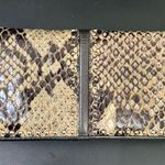 Brighton Snakeskin Embossed Leather Studded Bifold Card Wallet Photo 0