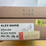 Alex Marie Pump Heels 10M Black Suede Slingback Button Detail Country Club Photo 9