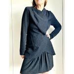 People Like Frank Cardigan jacket Size 6/M Black Grey Lagen Look Midi Length Gray Photo 8