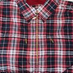 Catalina Vintage Plaid Jacket Womens Med 8/10 Red Blue Windbreaker Zip Preppy Photo 3