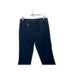 Ralph Lauren LRL Petite Dark Rinse Sailor Flap Front Cropped Denim Jeans 6P Photo 2