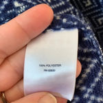 Lands End Fleece Zip Neck‎ Jacket Blue White Women’s Large Gorpcore Ski Lodge Photo 6