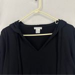 Venus Pullover Hoodie Pearl Sleeve Sweatshirt Womens Medium Black Photo 1