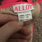 Alloy Coral Pink Triangle Halter Bikini Top Size M Photo 3